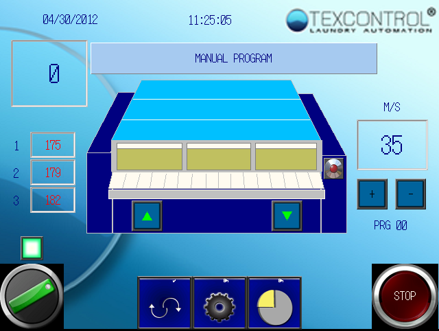 Ironer Control Screen