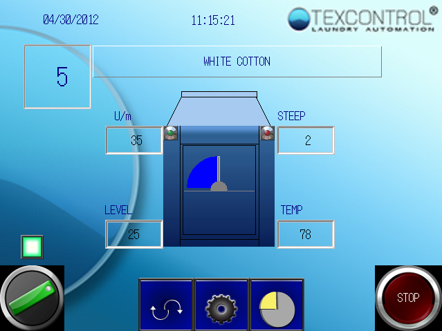 Washer Extractor Control Screen