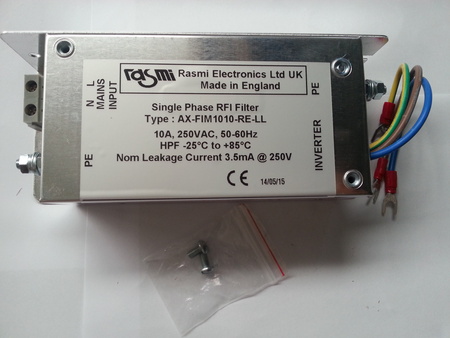 Rasmi Electronics Single Phase RFI Filter Type AX-FIM1010-RE 10A 250V 