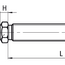 Spindle for Adjustable foot M24*150