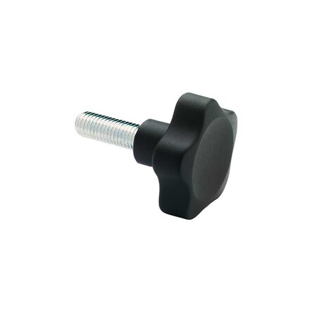 Male Stergreep en Knop: Reinforced polyamide based technopolymer, 40,0 mm Diameter, M6 Threads