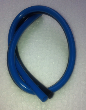 PU Air Tube, DUO, 6 mm diameter, BLUE/BLACK, per meter